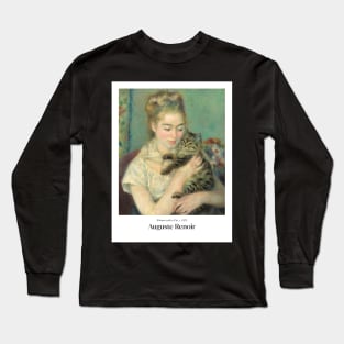 Woman with a Cat by Renoir - Poster Long Sleeve T-Shirt